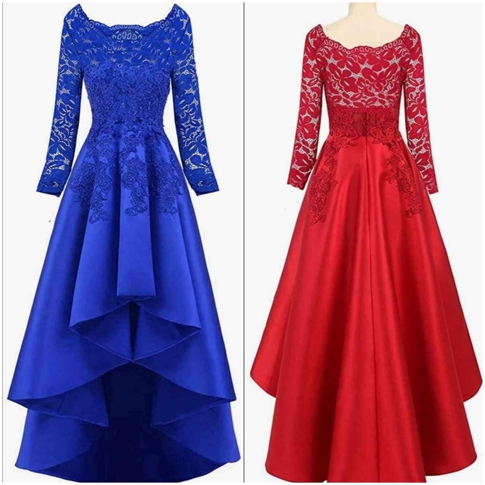 ROYAL BLUE high low dress - Picture 1 of 3